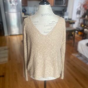 S/M knit sweater. Beige - gently used